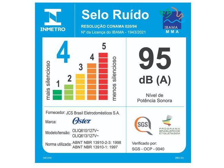 Liquidificador Oster 1400 Full OLIQ610 Preto 15 Velocidades + Pulsar 1400W - 11