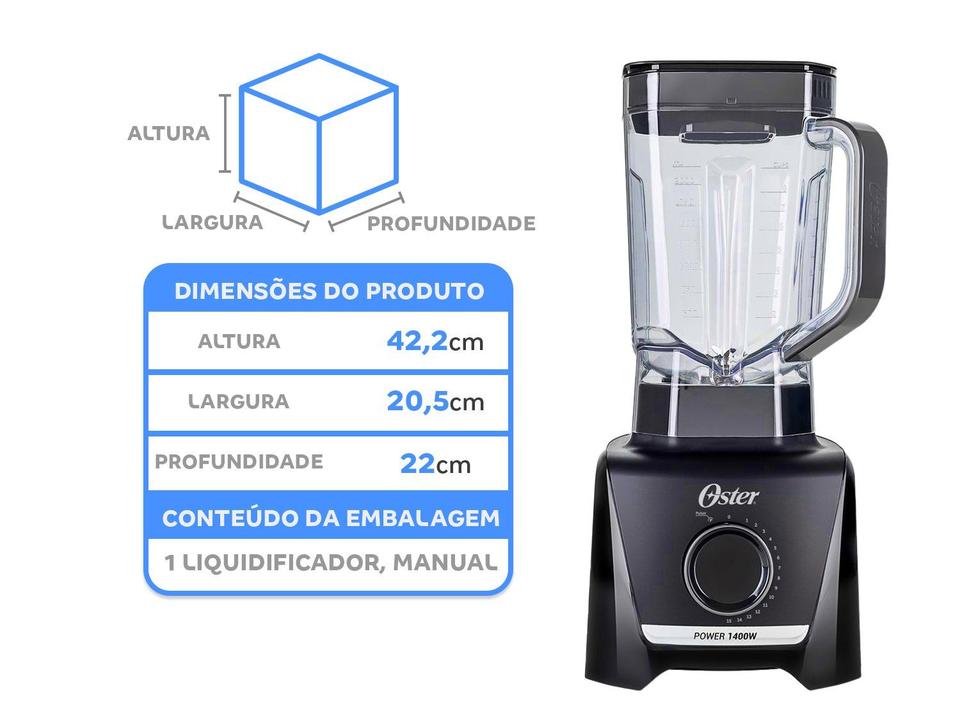 Liquidificador Oster 1400 Full OLIQ610 Preto - 5