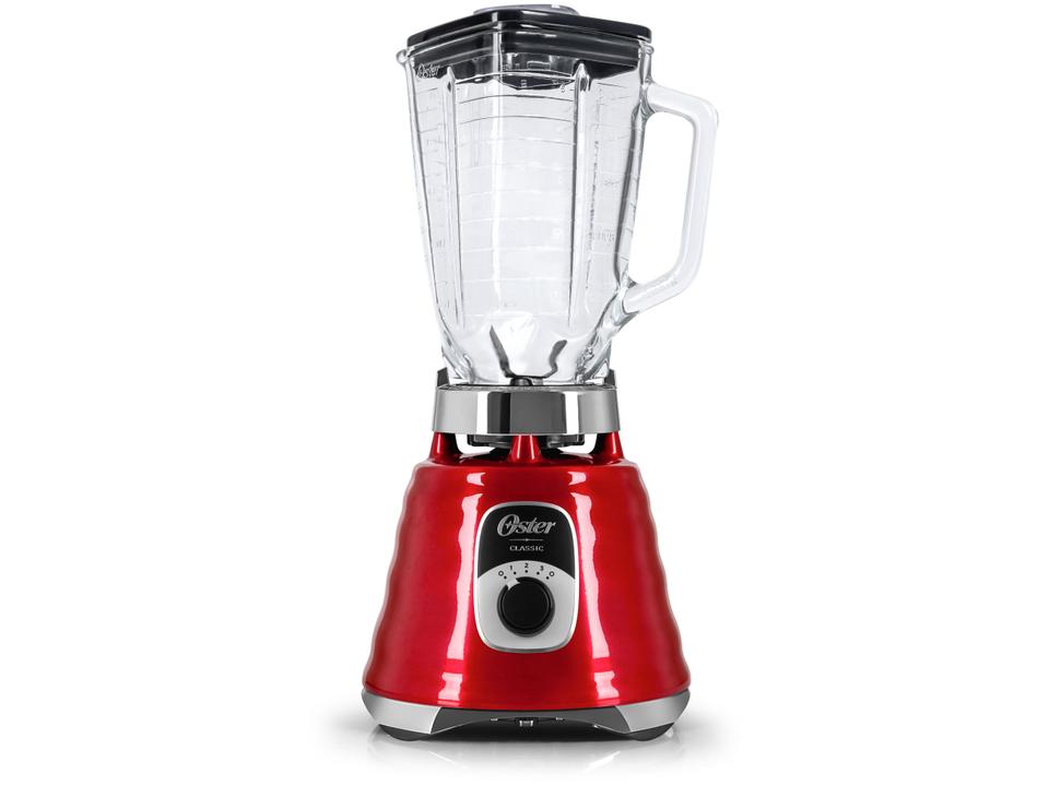 Liquidificador Oster New Osterizer Clássico Copo de Vidro 3 Velocidades 700W Vermelho - 1