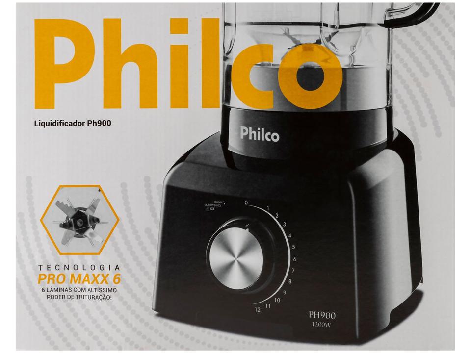 Liquidificador Philco PH900 Preto com Filtro 12 Velocidades 1200W - 15