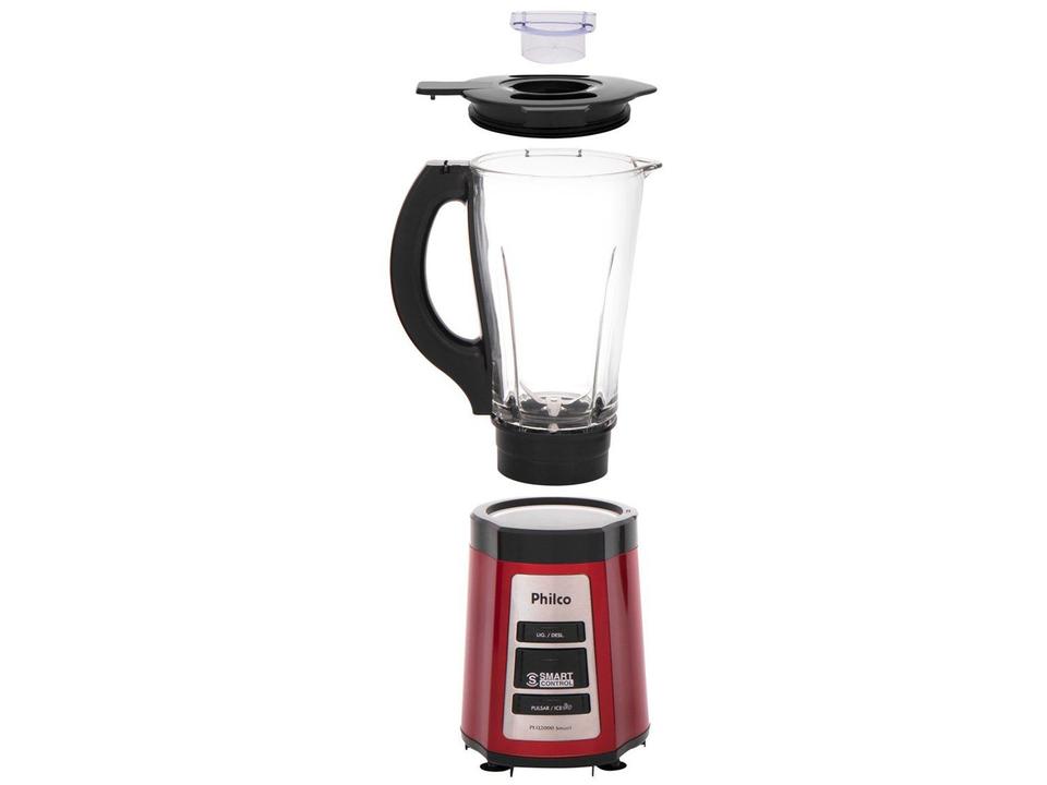 Liquidificador Philco PLQ2000 Smart Copo de Vidro Vermelho 600W - 8