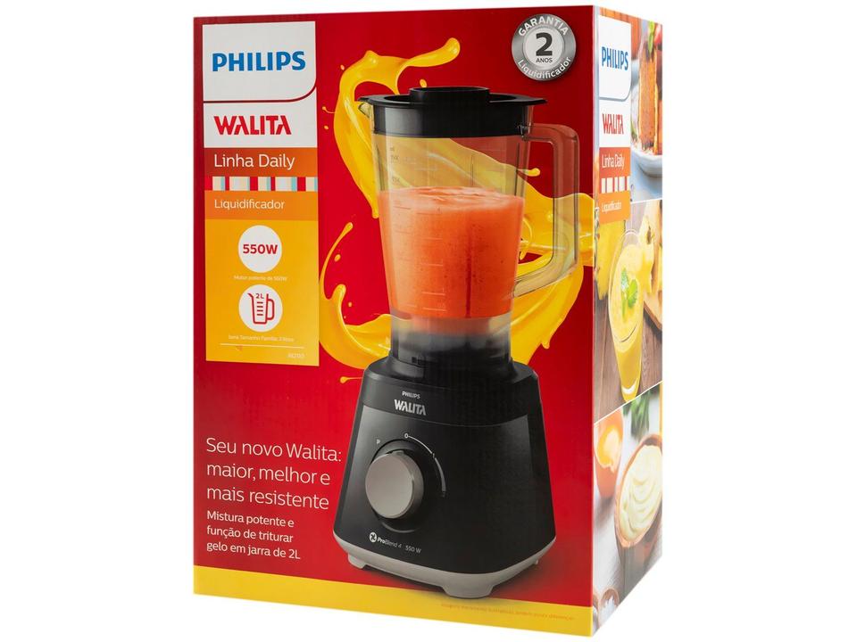 Liquidificador Philips Walita Daily RI2110/30 2 Velocidades + Pulsar 550W Preto - 13