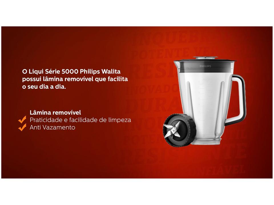 Liquidificador Philips Walita Serie 5000 Problend 6 RI2240/00  5 Velocidades 1200W Branco - 220 V - 5