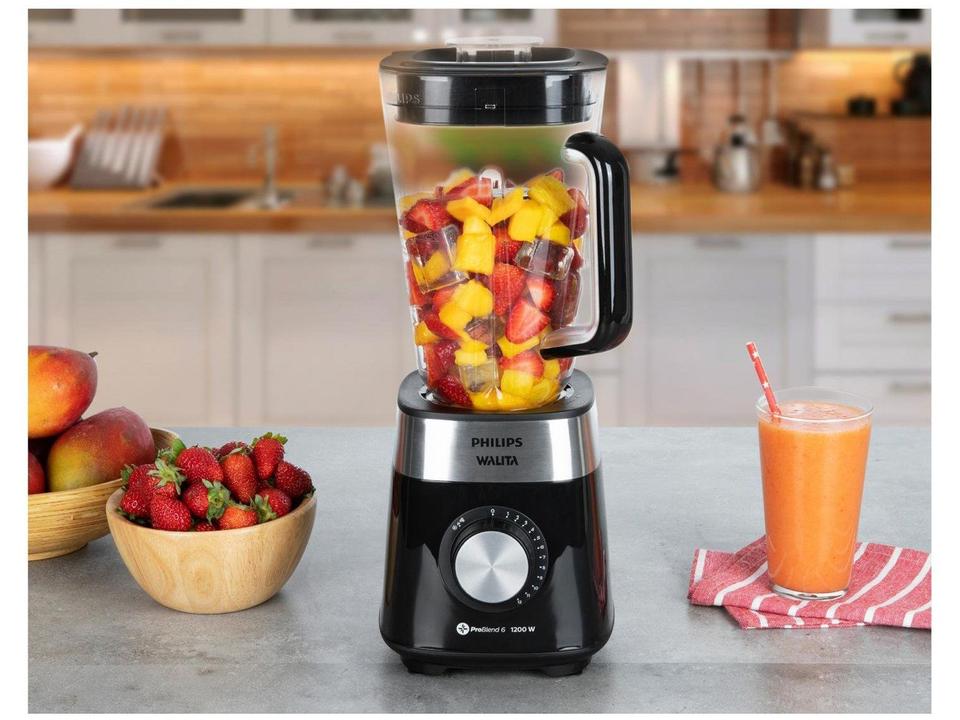 Liquidificador Philips Walita Serie 5000 RI2242/90 Preto 12 Velocidades + Pulsar 1200W - 1