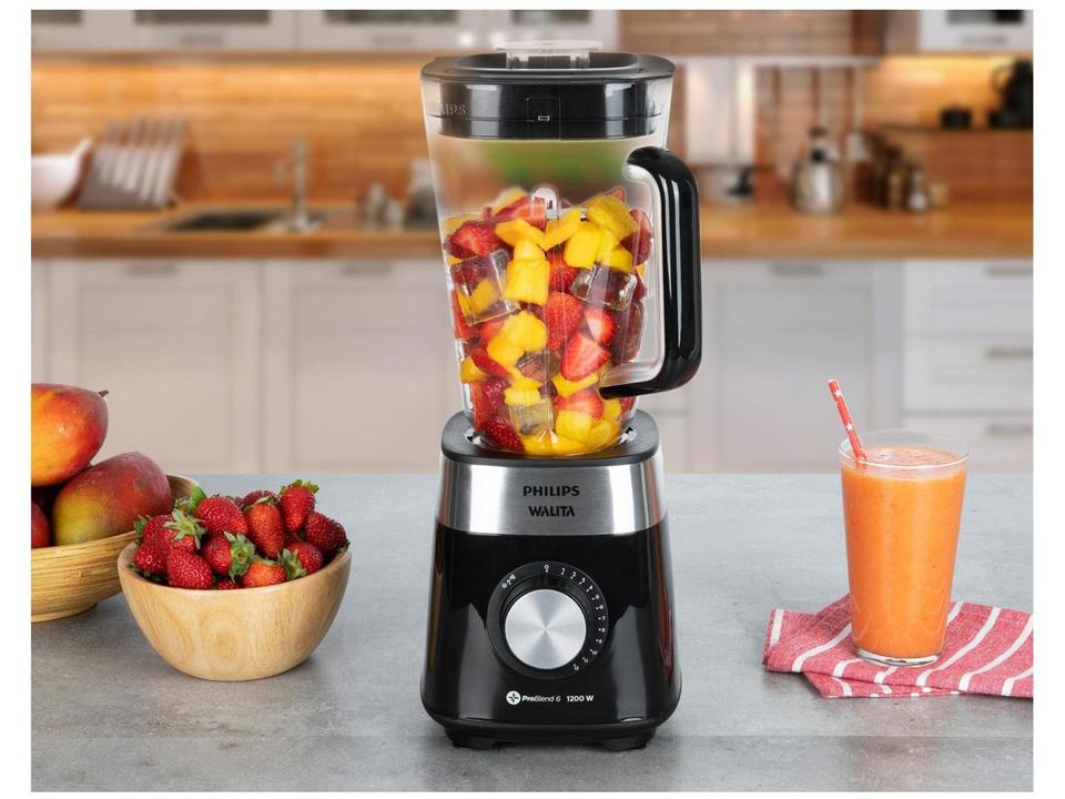 Liquidificador Philips Walita Serie 5000 RI2242/91 Preto 12 Velocidades + Pulsar 1200W - 1