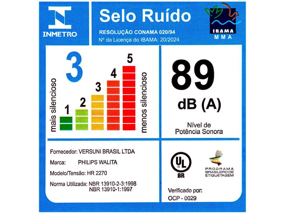 Liquidificador Philips Walita Series 3000 HR2270 5 Velocidades + Pulsar 1000W Preto - 18