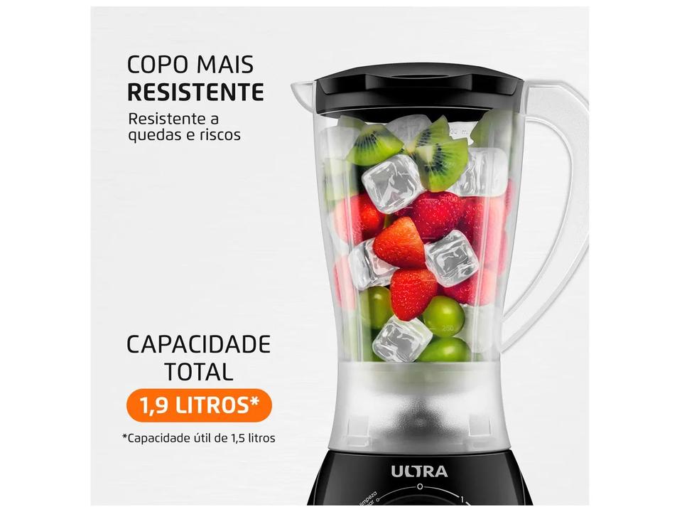 Liquidificador Ultra Facility Power 2 Velocidades 550W Preto - 3