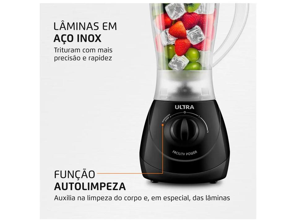 Liquidificador Ultra Facility Power 2 Velocidades 550W Preto - 5