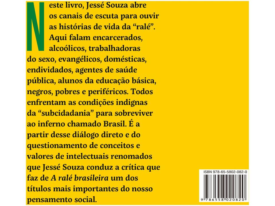 Livro A Ralé Brasileira Jessé Souza - 2