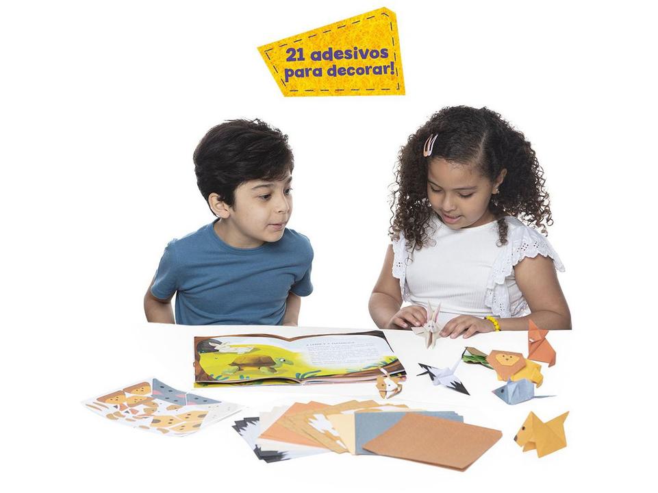 Livro Bichinhos de Origami com 24 Folhas e 1 Cartela de Adesivos - 1