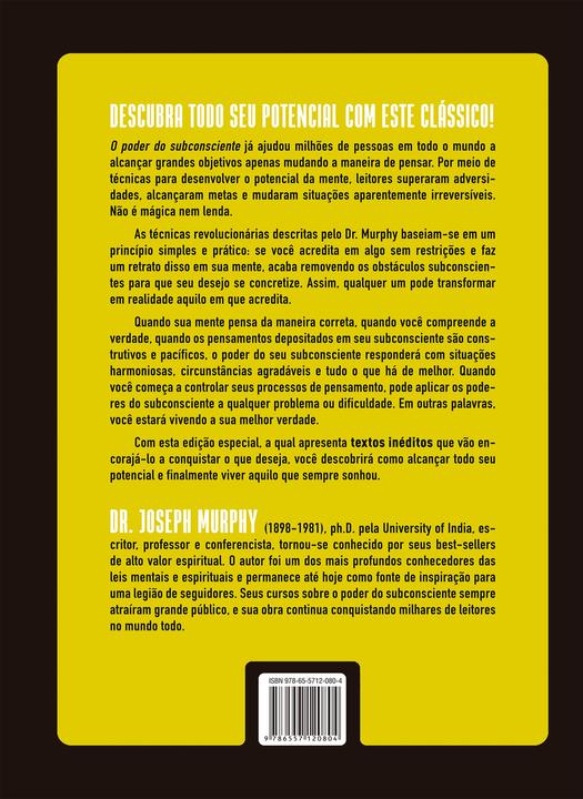 Livro O Poder do Subconsciente Joseph Murphy - 1
