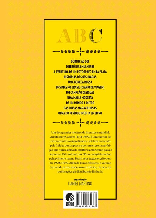 Livro - Obras completas de Adolfo Bioy Casares – Volume C - 1