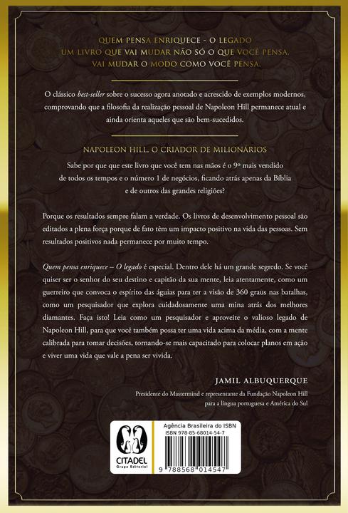 Livro Quem Pensa Enriquece O Legado Napoleon Hill - 1