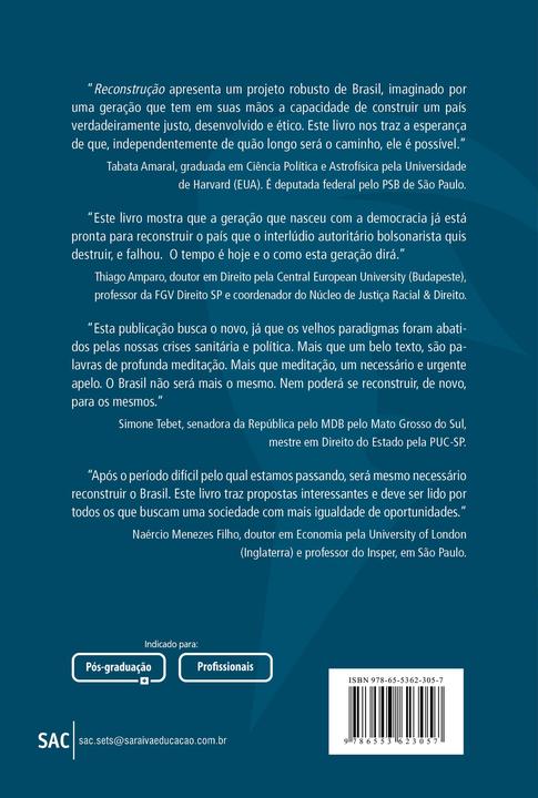 Livro - Reconstrução: o Brasil Nos Anos 20 - 1ª Edição 2022 - 1