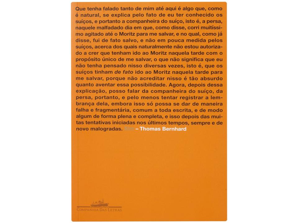 Livro Sim Thomas Bernhard