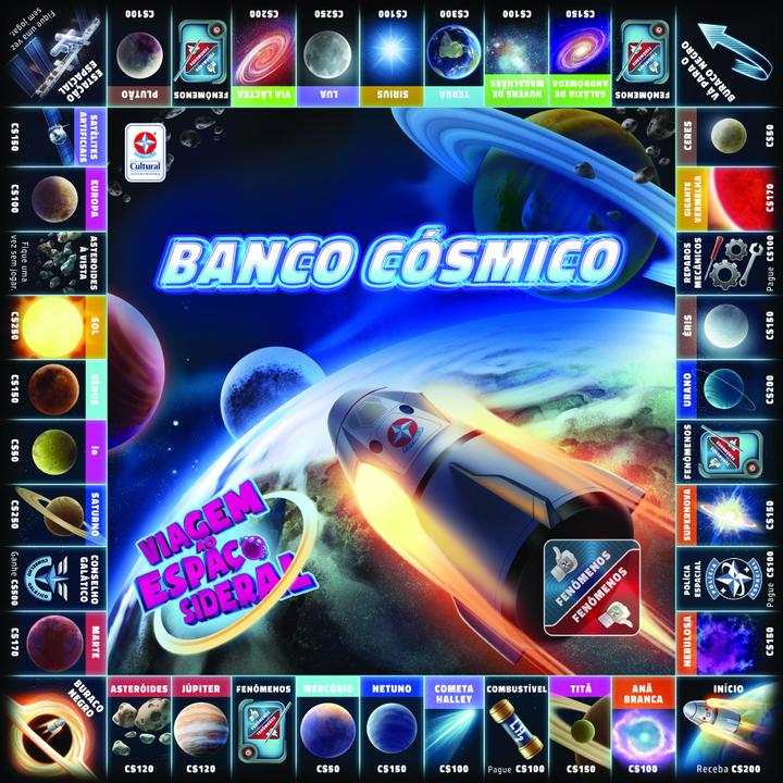 Livro Viagem ao Espaço Sideral com Banco Imobiliário Cósmico - 2