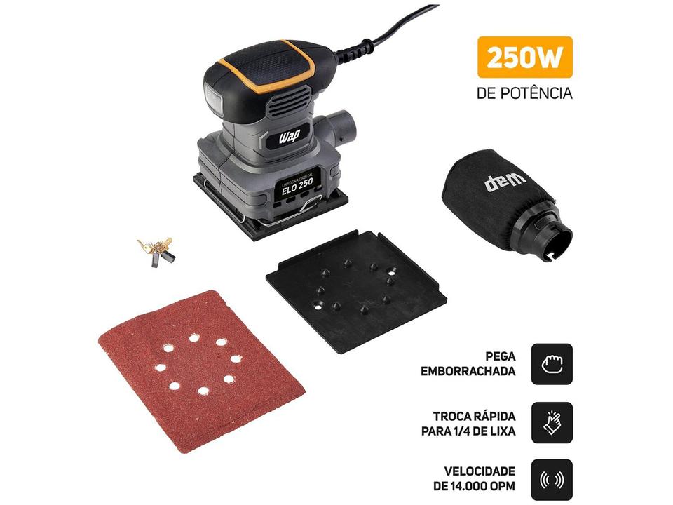 Lixadeira Orbital Wap Elétrica 250W 6 Peças ELO 250 - 11