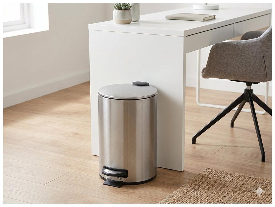 Lixeira Inox com Tampa com Pedal 12L Brinox Spin - 1