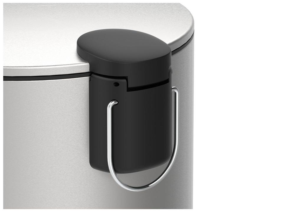 Lixeira Inox com Tampa com Pedal 3L Brinox Spin - 4