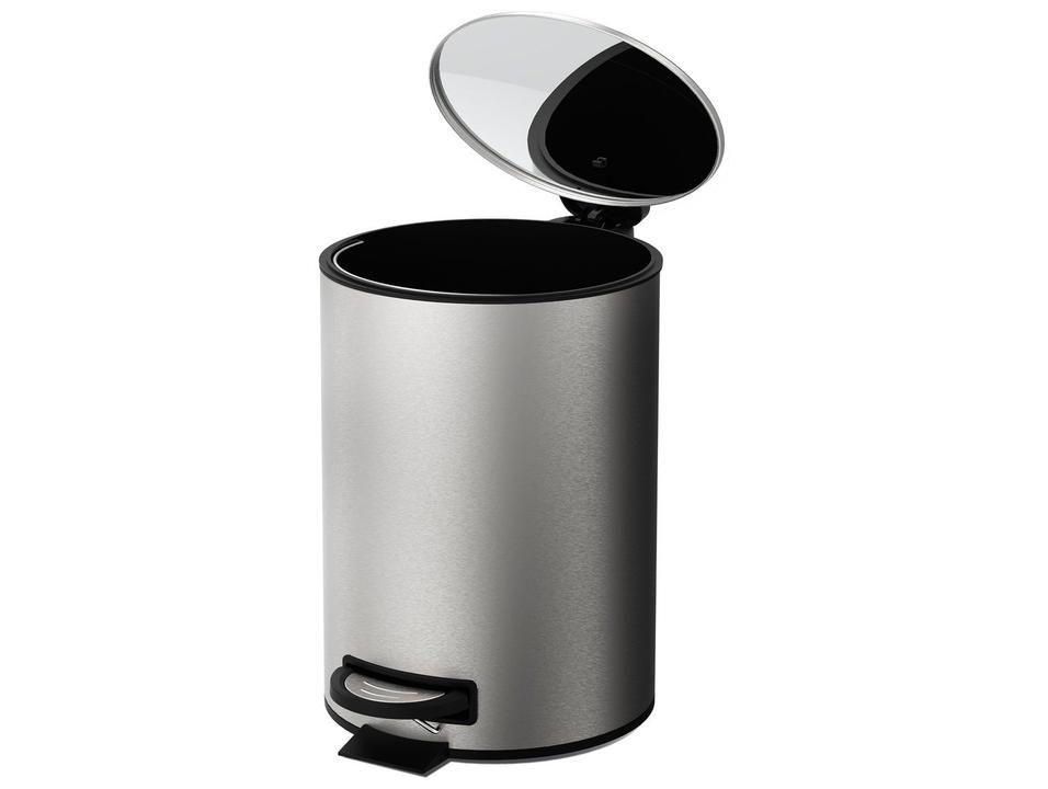 Lixeira Inox com Tampa com Pedal 3L Brinox Spin - 2