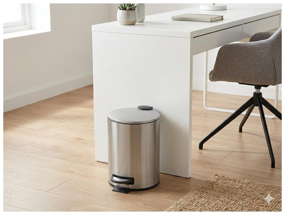 Lixeira Inox com Tampa com Pedal 3L Brinox Spin - 1