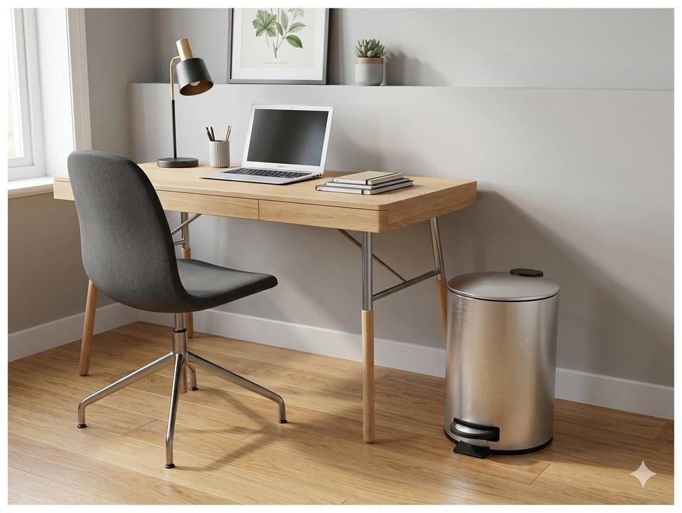Lixeira Inox com Tampa com Pedal 5L Brinox Spin - 1