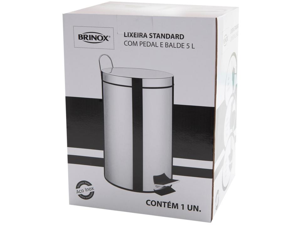 Lixeira Inox para Banheiro com Pedal 5L Brinox - 6