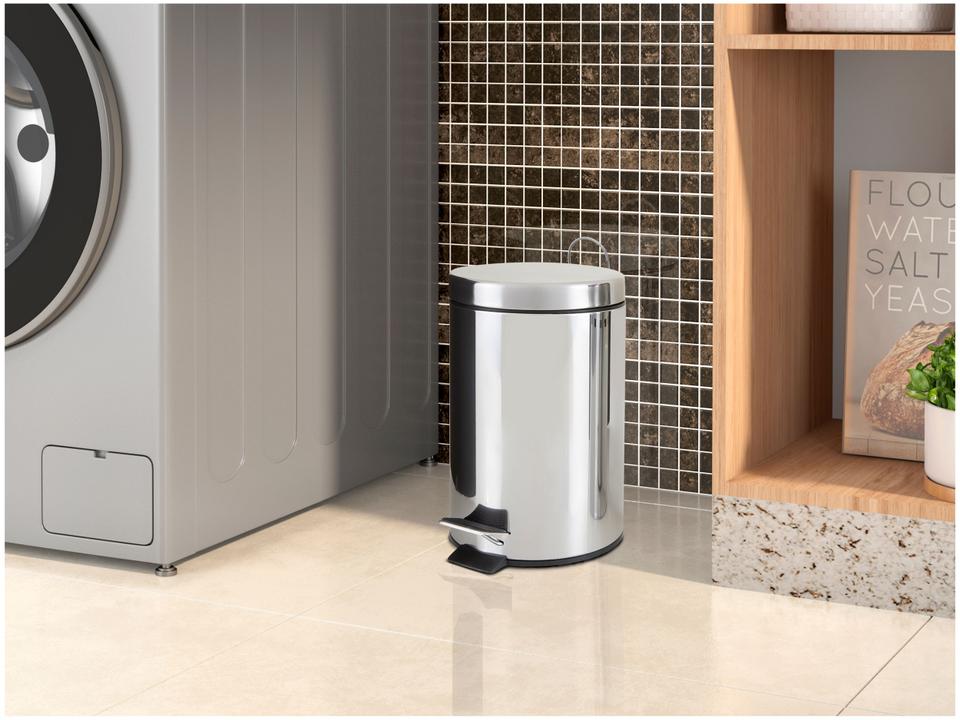 Lixeira Inox para Banheiro com Pedal 5L Brinox - 1
