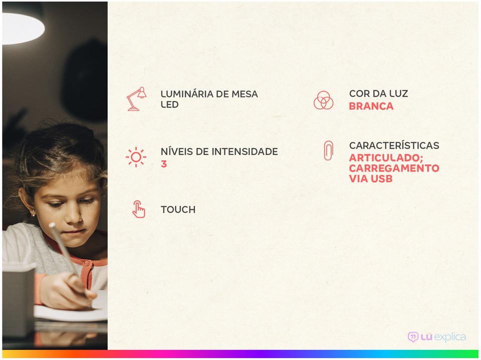 Luminária de Mesa de LED Black+Decker - 1