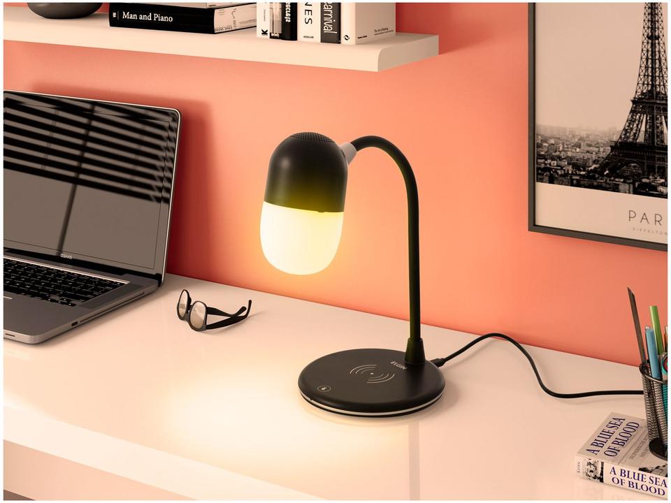 Luminária de Mesa de LED Elgin 3 Intensidades - Bluetooth Carregador por Indução Lumi Play - 1