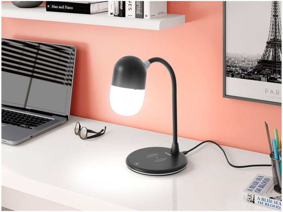 Luminária de Mesa de LED Elgin 3 Intensidades - Bluetooth Carregador por Indução Lumi Play - 3