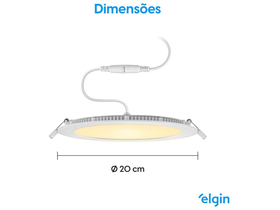 Luminária Painel Inteligente Redonda de Embutir - 9