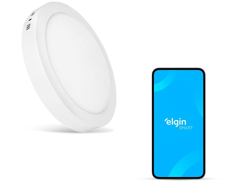 Luminária Painel Inteligente Wi-Fi Redonda - de Sobrepor 18W com Alexa Google Home Elgin - 2