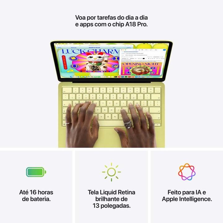 MacBook Neo Apple 13" Chip A18 Pro CPU de 6 núcleos GPU de 5 núcleos 256GB Azul Índigo - 8