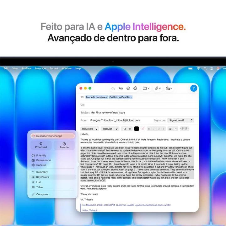 MacBook Neo Apple 13" Chip A18 Pro CPU de 6 núcleos GPU de 5 núcleos 256GB Azul Índigo - 6