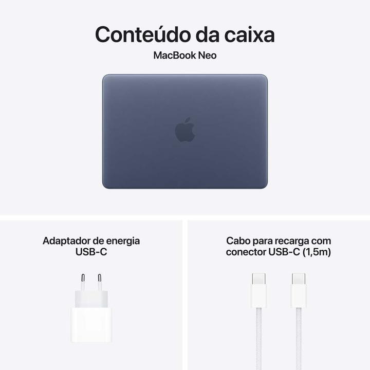 MacBook Neo Apple 13" Chip A18 Pro CPU de 6 núcleos GPU de 5 núcleos 256GB Azul Índigo - 9