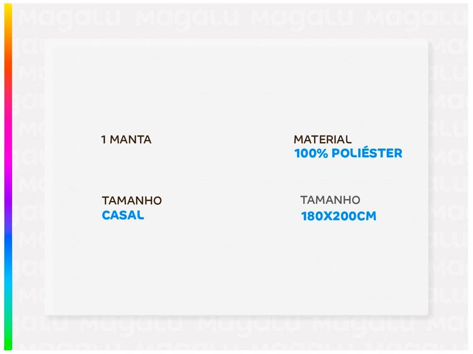 Manta Casal de Microfibra Sultan Realce Marinho - 1