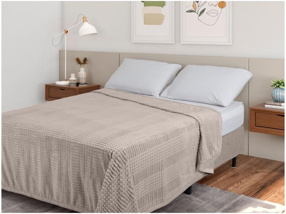 Manta Casal de Poliéster Karsten Linhares Areia - 3