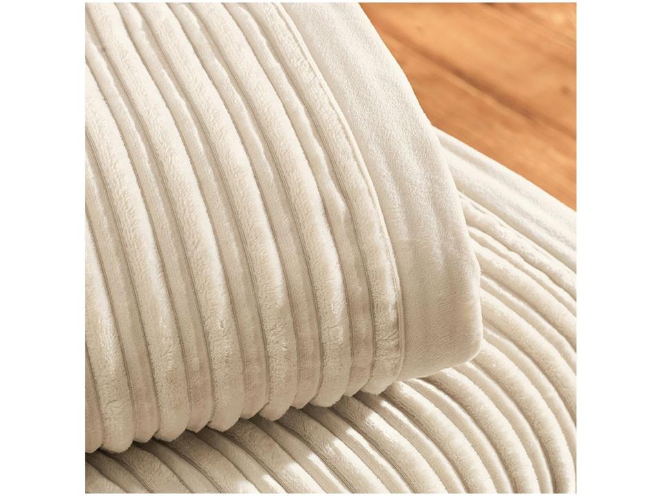 Manta Casal de Poliéster Karsten Linhares Areia - 3