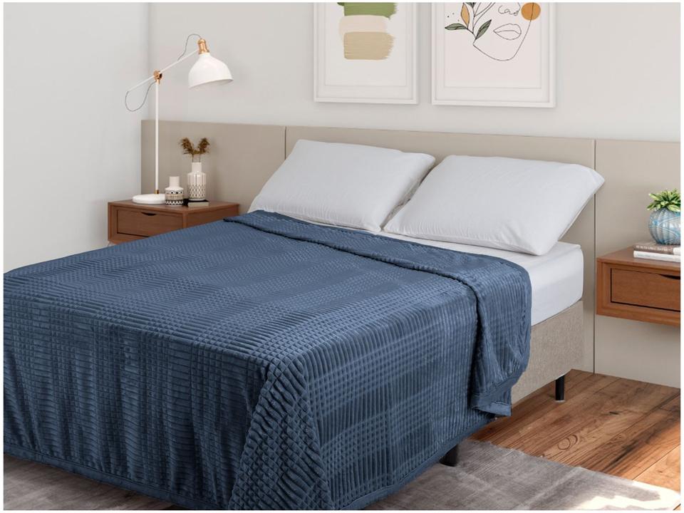 Manta Casal de Poliéster Karsten Linhares Azul Allure - 3