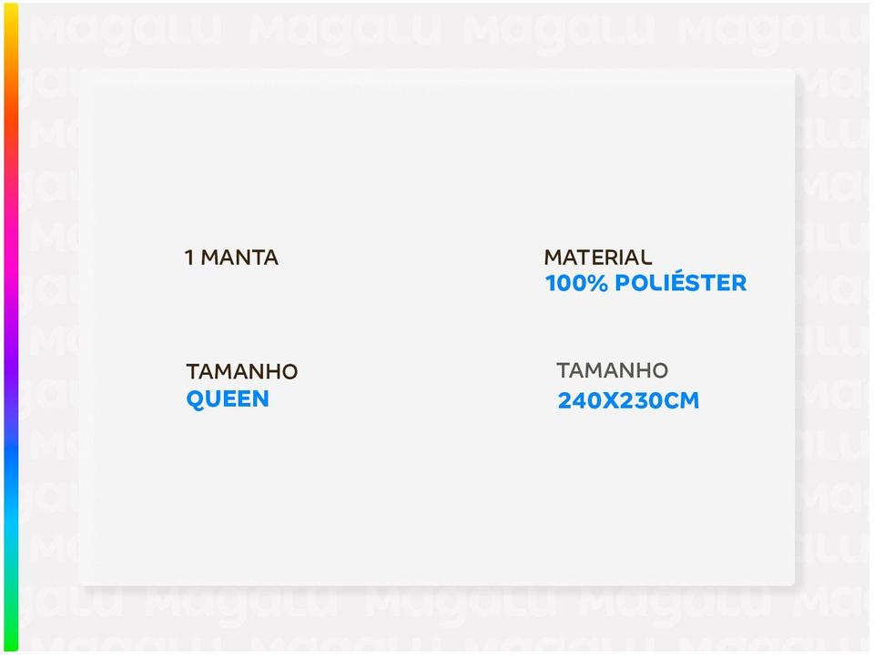 Manta Queen de Poliéster Karsten Lima Cinza - 1