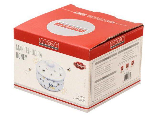 Manteigueira de Porcelana Redonda Hauskraft Honey - 1