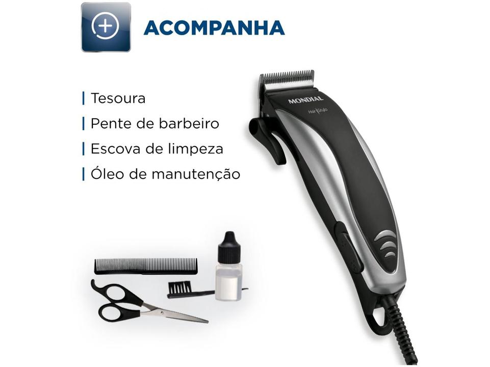 Máquina de Cortar Cabelo Mondial Hair Stylo - 4 Níveis de Altura - 110 V - 3