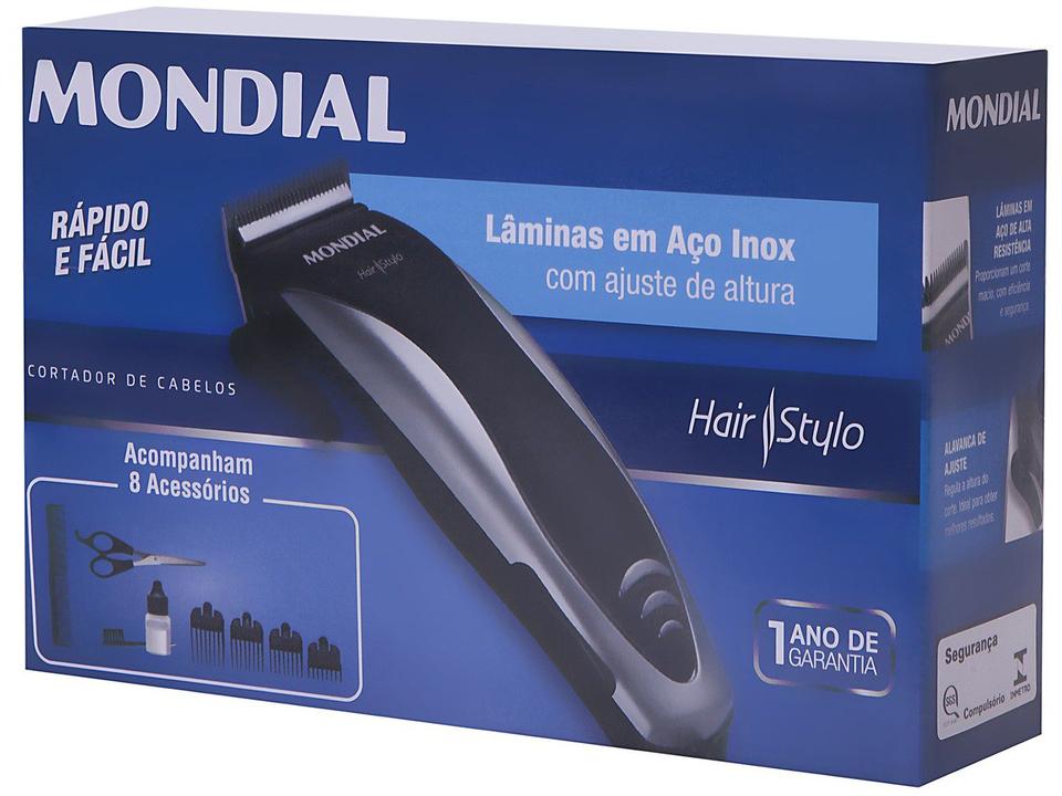 Máquina de Cortar Cabelo Mondial Hair Stylo - 4 Níveis de Altura - 110 V - 9
