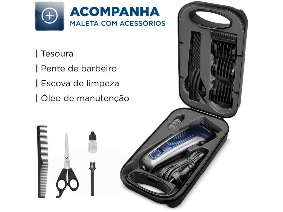 Máquina de Cortar Cabelo Mondial Titanium Power - CR-09M 4 Níveis de Altura 1 Velocidade com Maleta - 110 V - 3