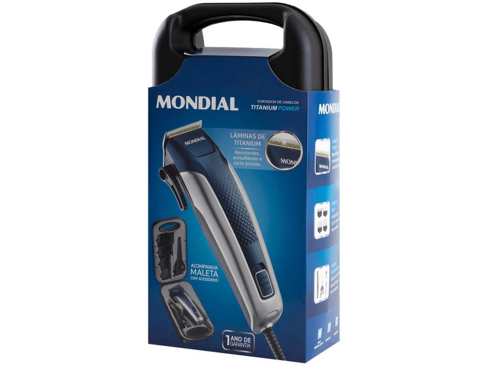 Máquina de Cortar Cabelo Mondial Titanium Power - 15