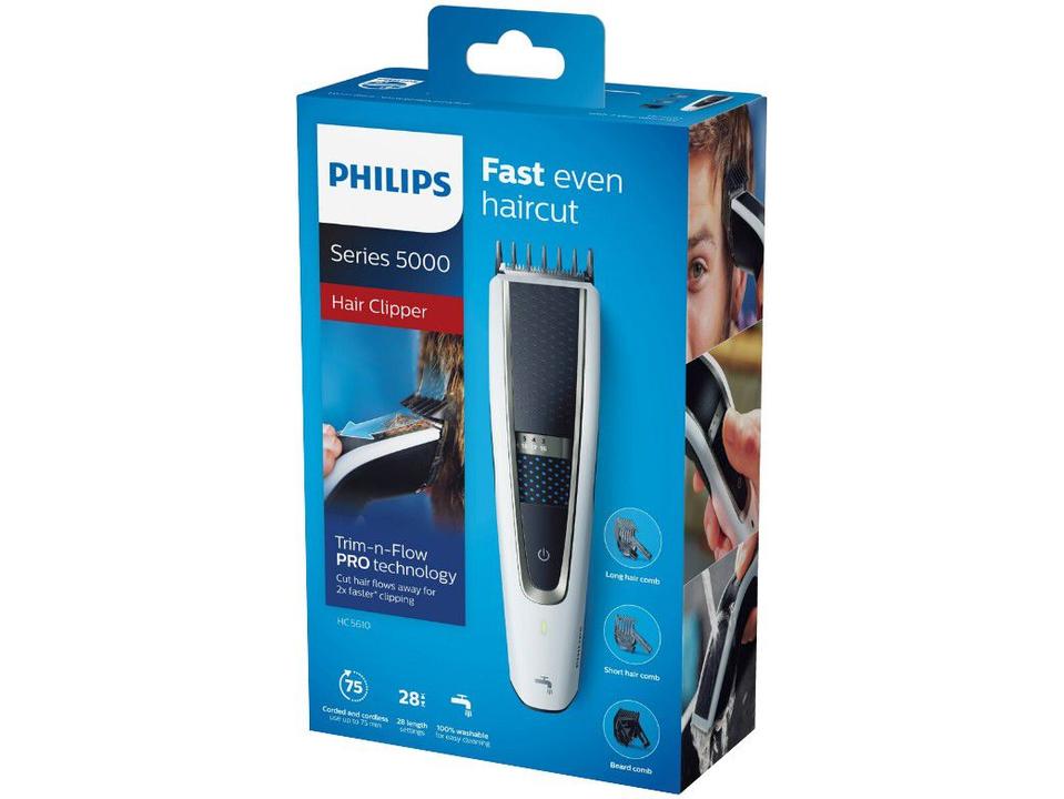 Máquina de Cortar Cabelo Philips sem Fio - Hair Clipper Série 5000 28 Níveis de Altura - Bivolt - 9