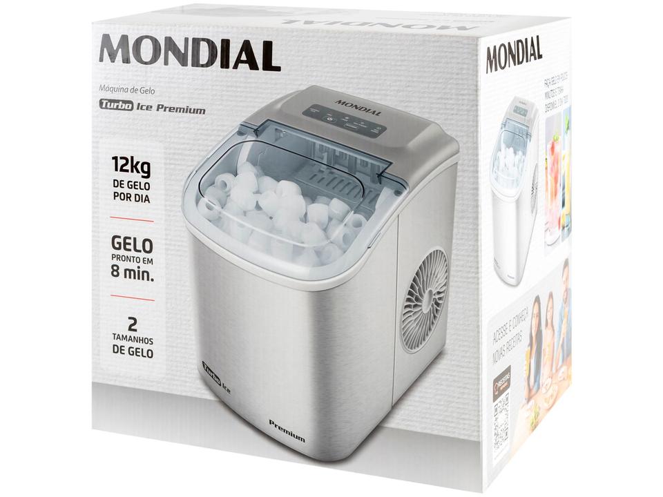 Máquina de Gelo Turbo Ice Premium MG-12-GI Mondial 12kg Cinza - 16