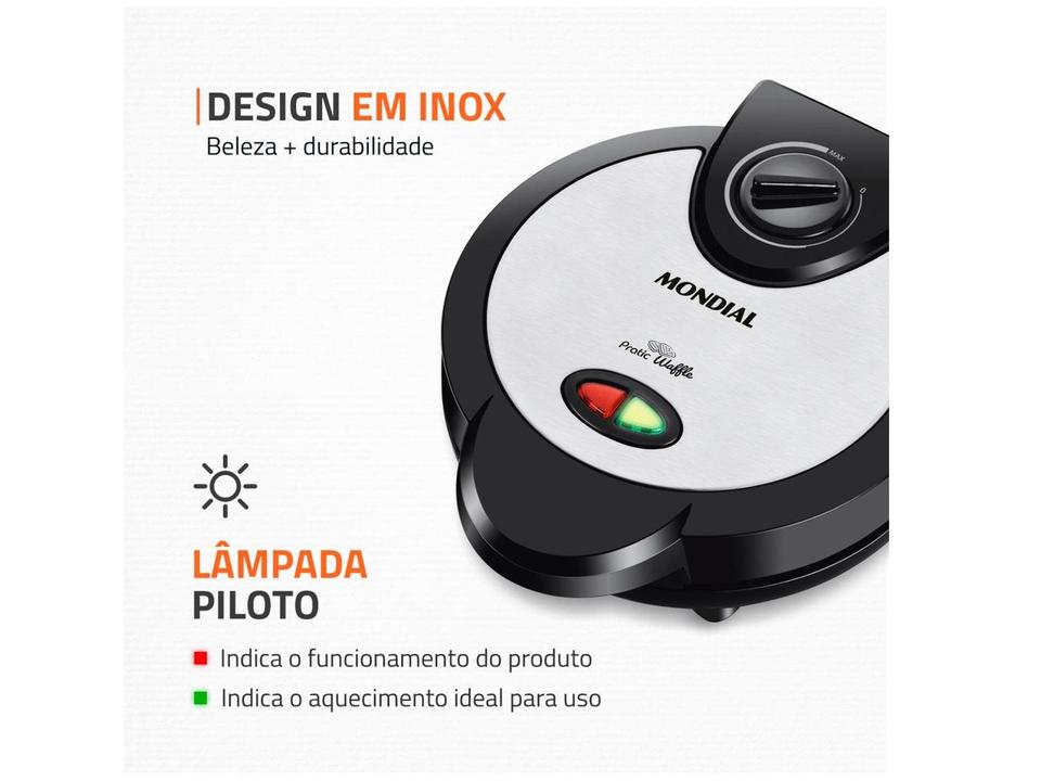 Máquina de Waffle Mondial Pratic GW-01 1200W - 5