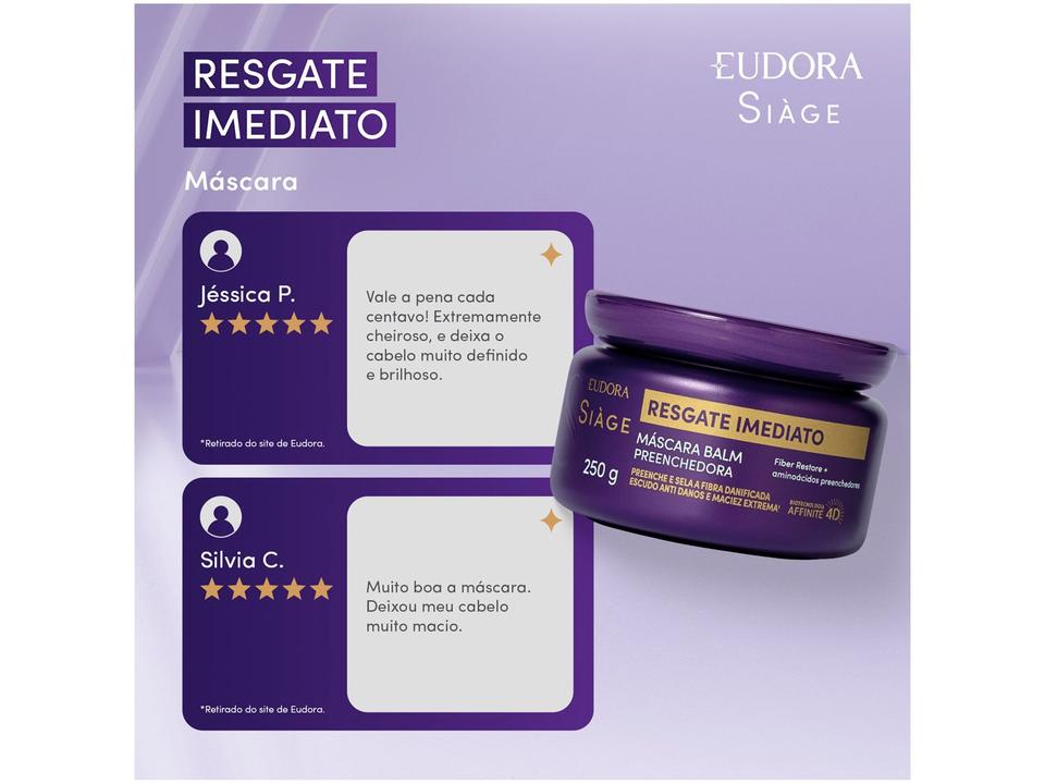 Máscara Capilar Balm Preenchedora Eudora Siàge 250g - 2